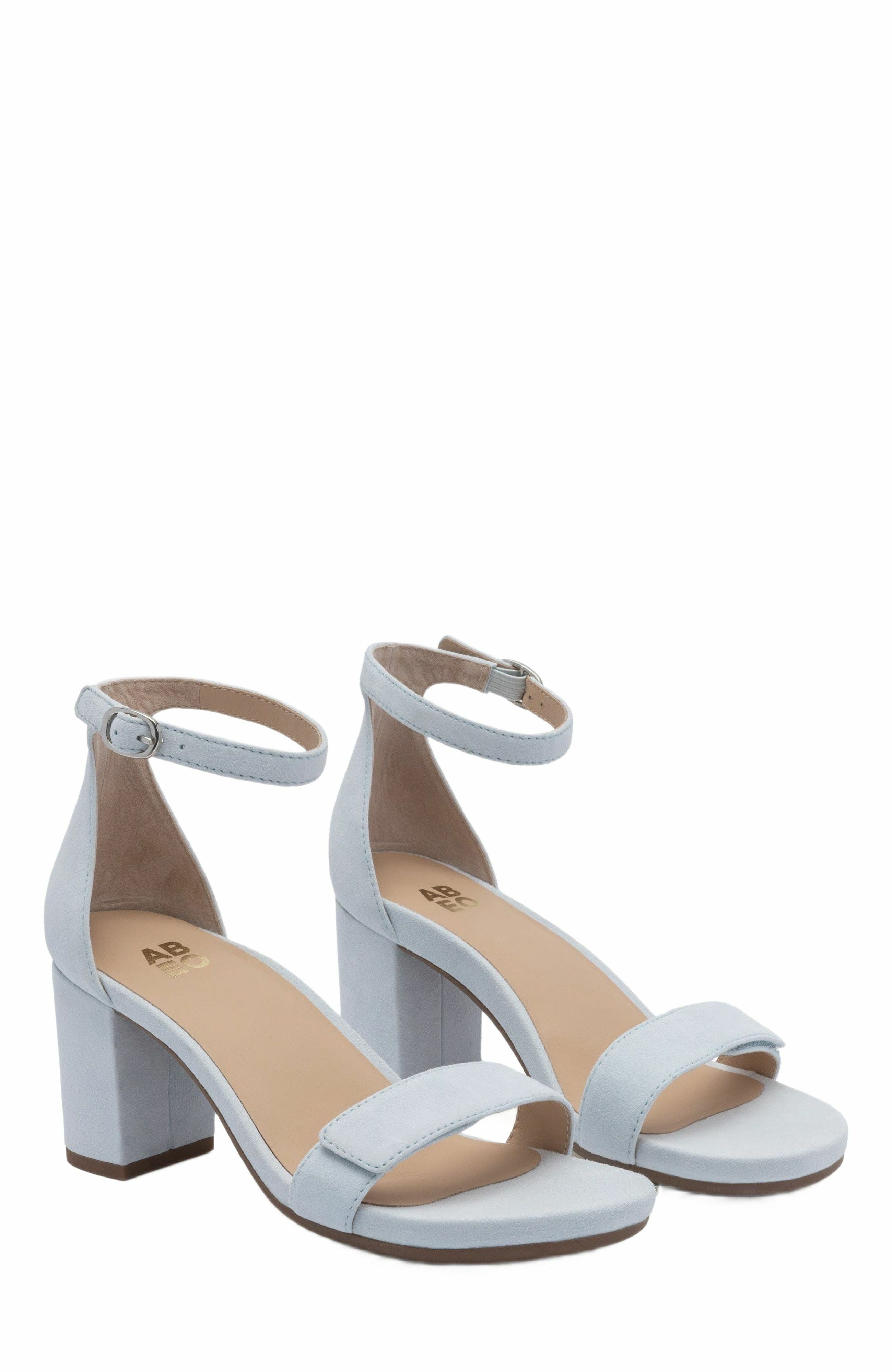ABEO Tempo Strap Heels, Alternate, color, Light Blue Suede - Regular