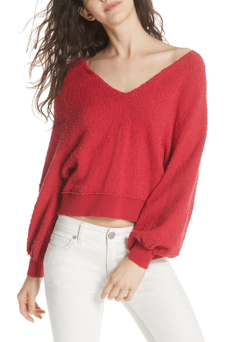 Found My Friend Sweater, Main, color, RED