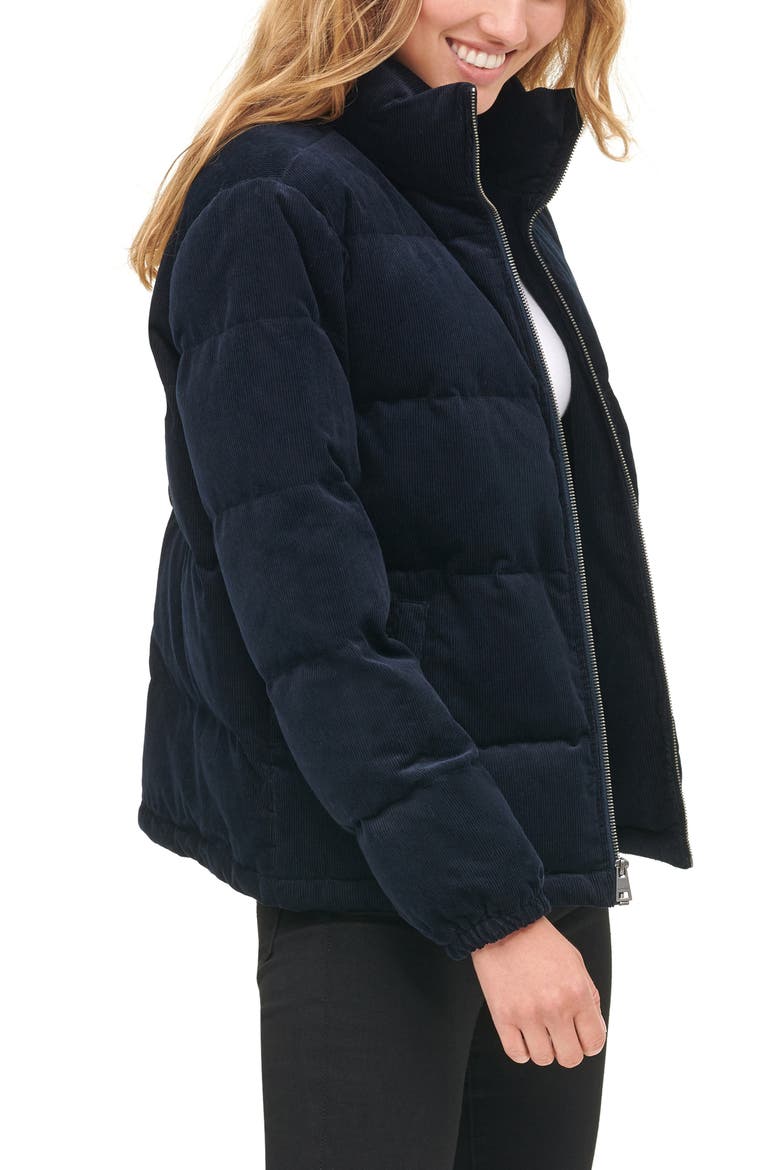 Levi's® Corduroy Puffer Jacket, Alternate, color, NAVY