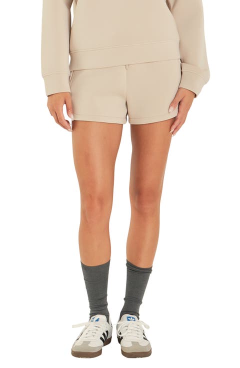 Tie Waist Scuba Knit Shorts