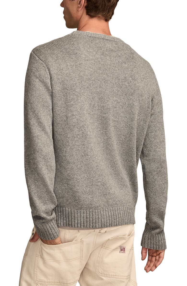 Lucky Brand Bronco Graphic Cotton Blend Sweater, Alternate, color, Medium Heather Grey