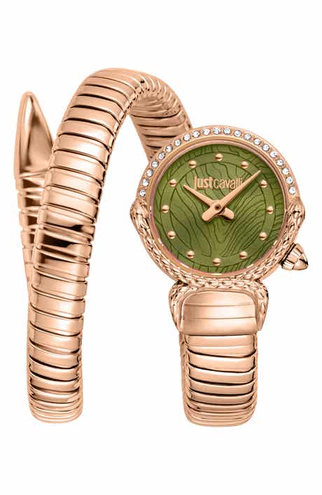 Radiosa Snake Wraparound Bracelet Watch, 22mm