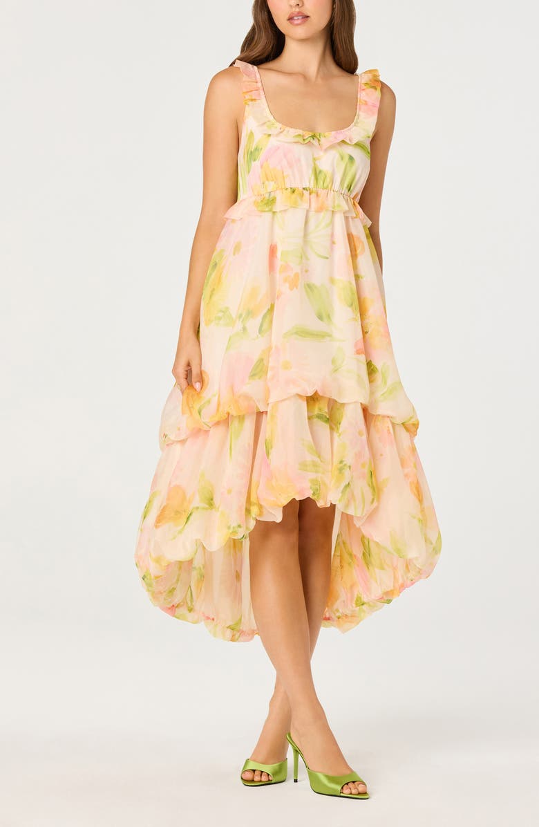ASTR the Label Serenidy Floral High-Low Dress, Alternate, color, Blush Multi Floral