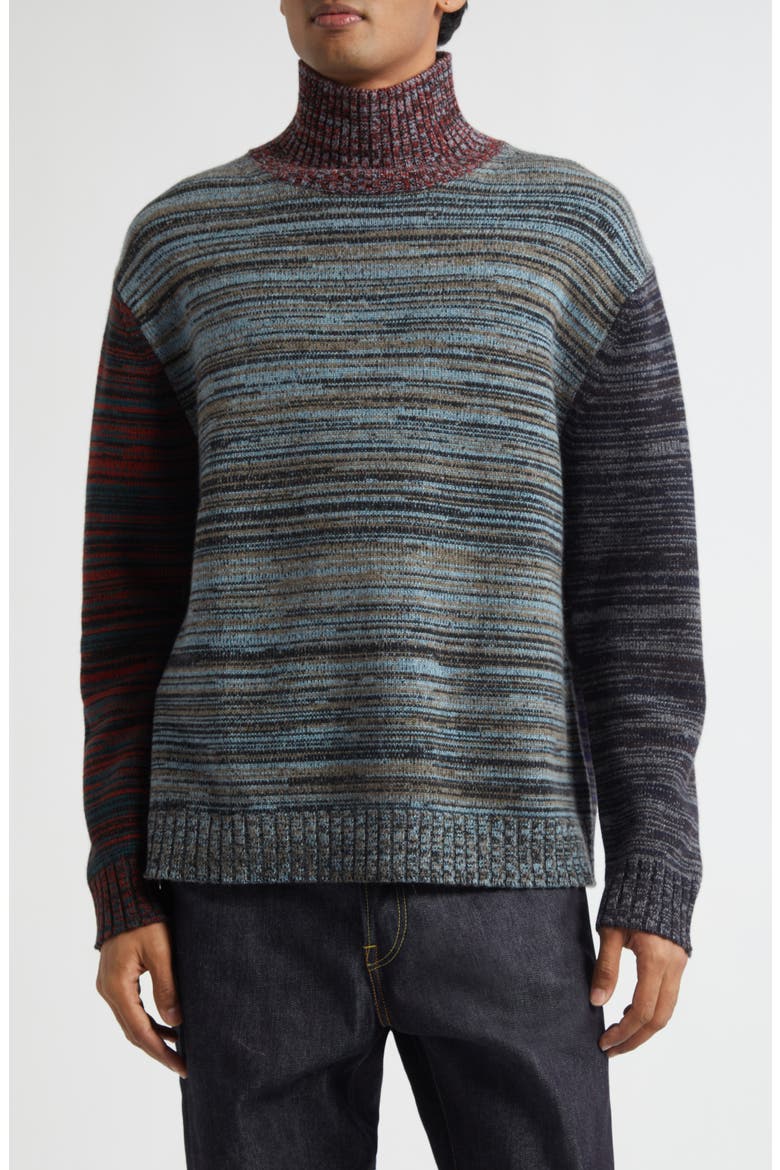 Carol Space Dye One of a Kind Turtleneck Sweater, Main, color, MEDIUM/ DARK