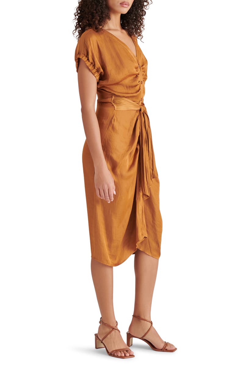 Steve Madden Bruno Tie Waist Midi Dress, Alternate, color, 