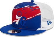 New Era Men's New Era Royal/White Philadelphia 76ers Tear Trucker 9FIFTY Adjustable Hat