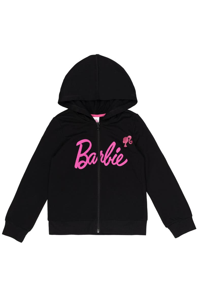 Zip-Up Hoodie, Main, color, Black Pink