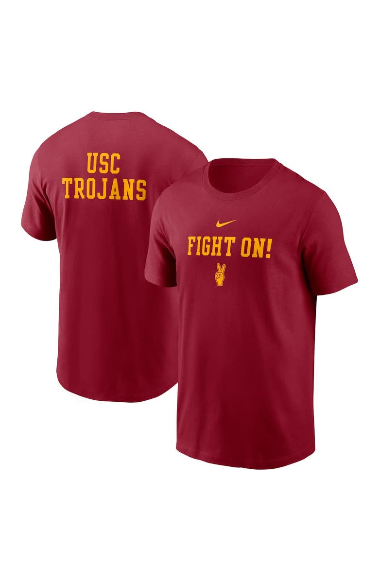 Nike Men's Nike Cardinal USC Trojans 2-Hit Stacked T-Shirt, Alternate, color, 