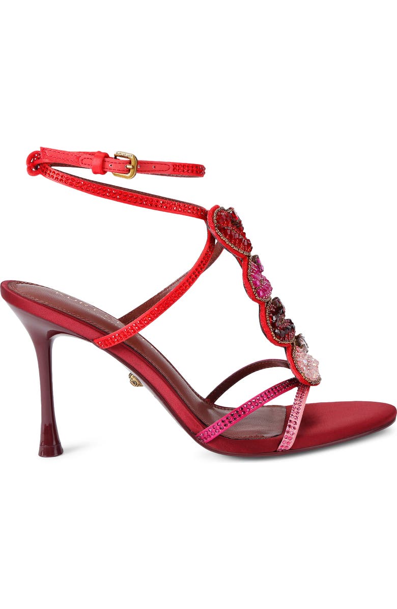 Kurt Geiger London Kiss Crystal Embellished Ankle Strap Stiletto Sandal, Main, color,