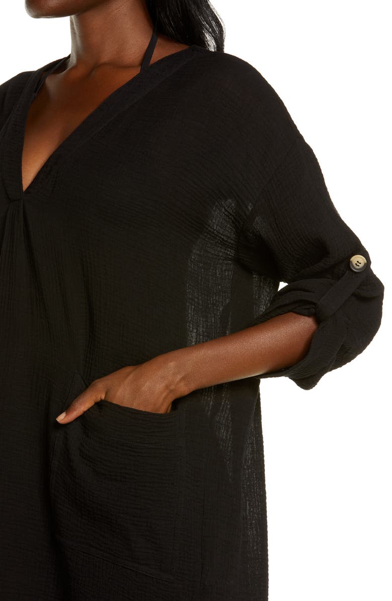 Seafolly Essential Cover-Up, Alternate, color, Black