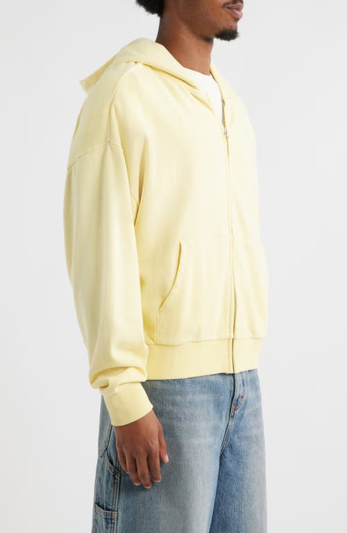 Elwood Core Oversize Terry Full Zip Hoodie In Yellow