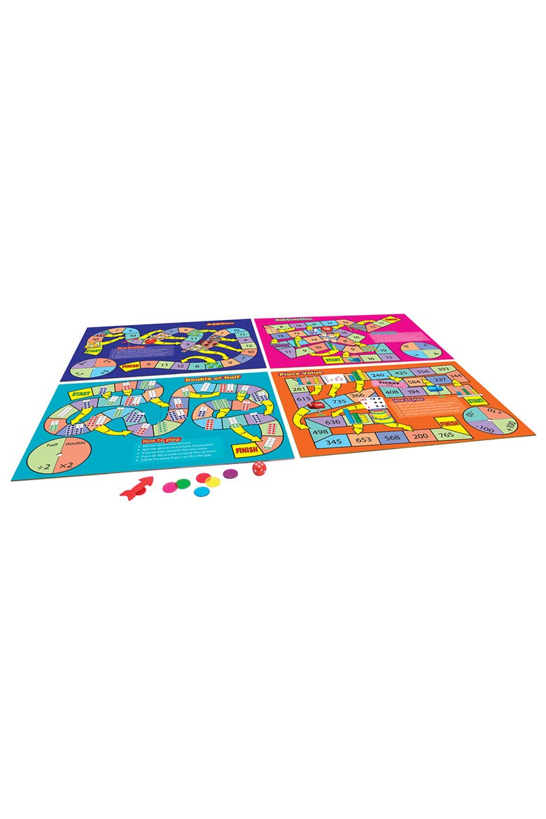 L425 Math Board Games, Multi, Alternate, color, Multicolored
