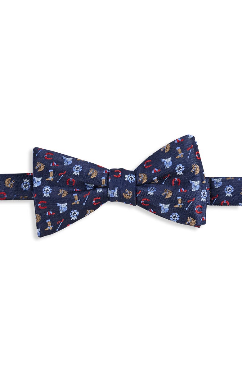 Synrgy by DXL Big & Tall Derby Fun Bow Tie, Main, color, Navy