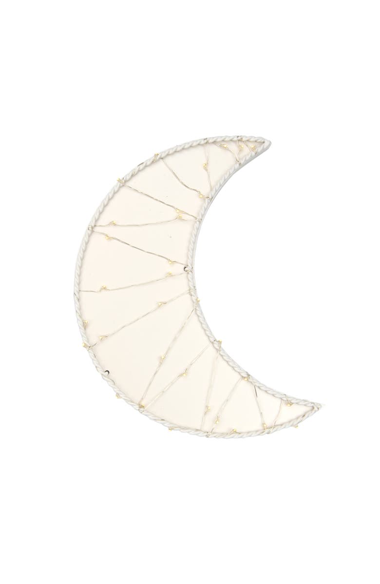 Lambs & Ivy Signature Moon LED Light Up Wall Decor/Wall Hanging, Main, color, Cream