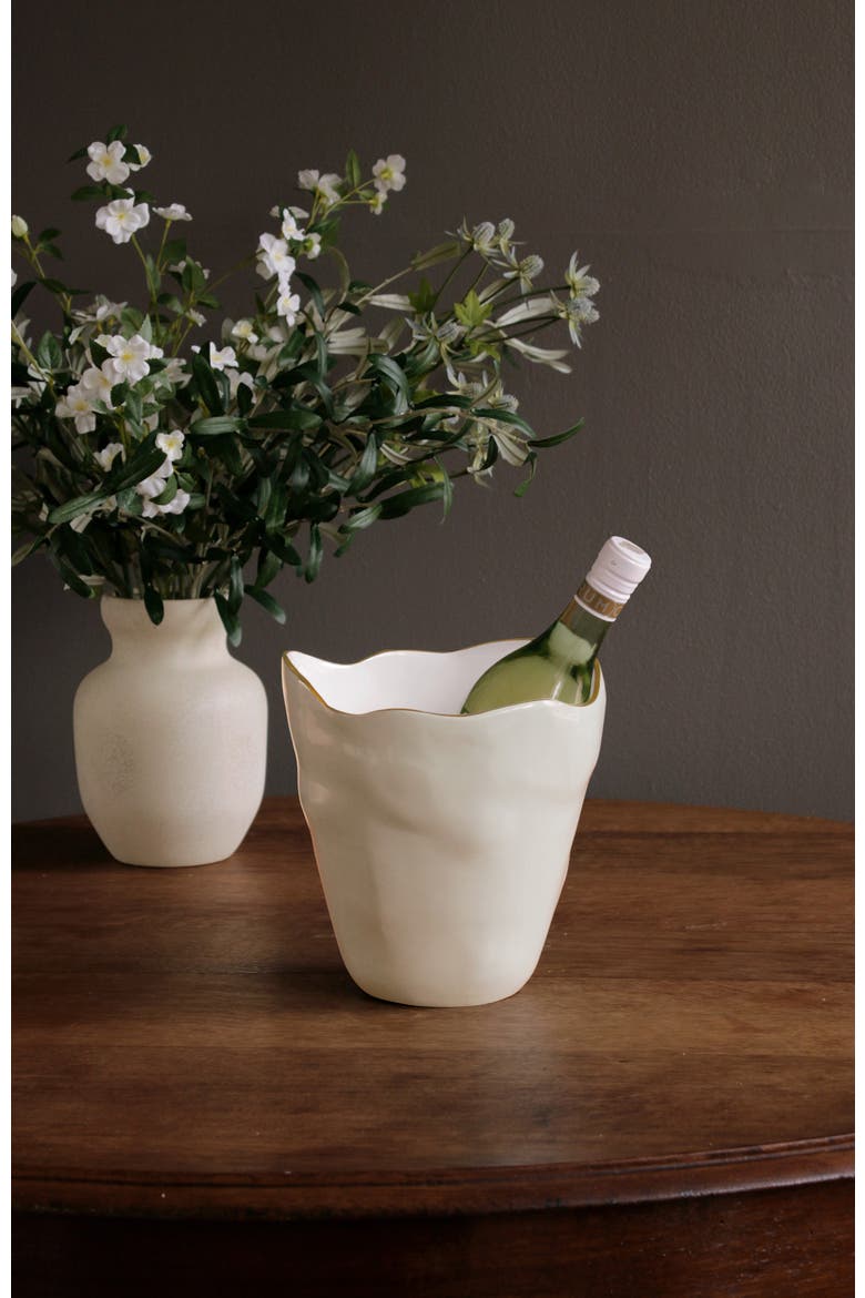 ENCANTO Soho Large Ice Bucket, Alternate, color, Cream and White