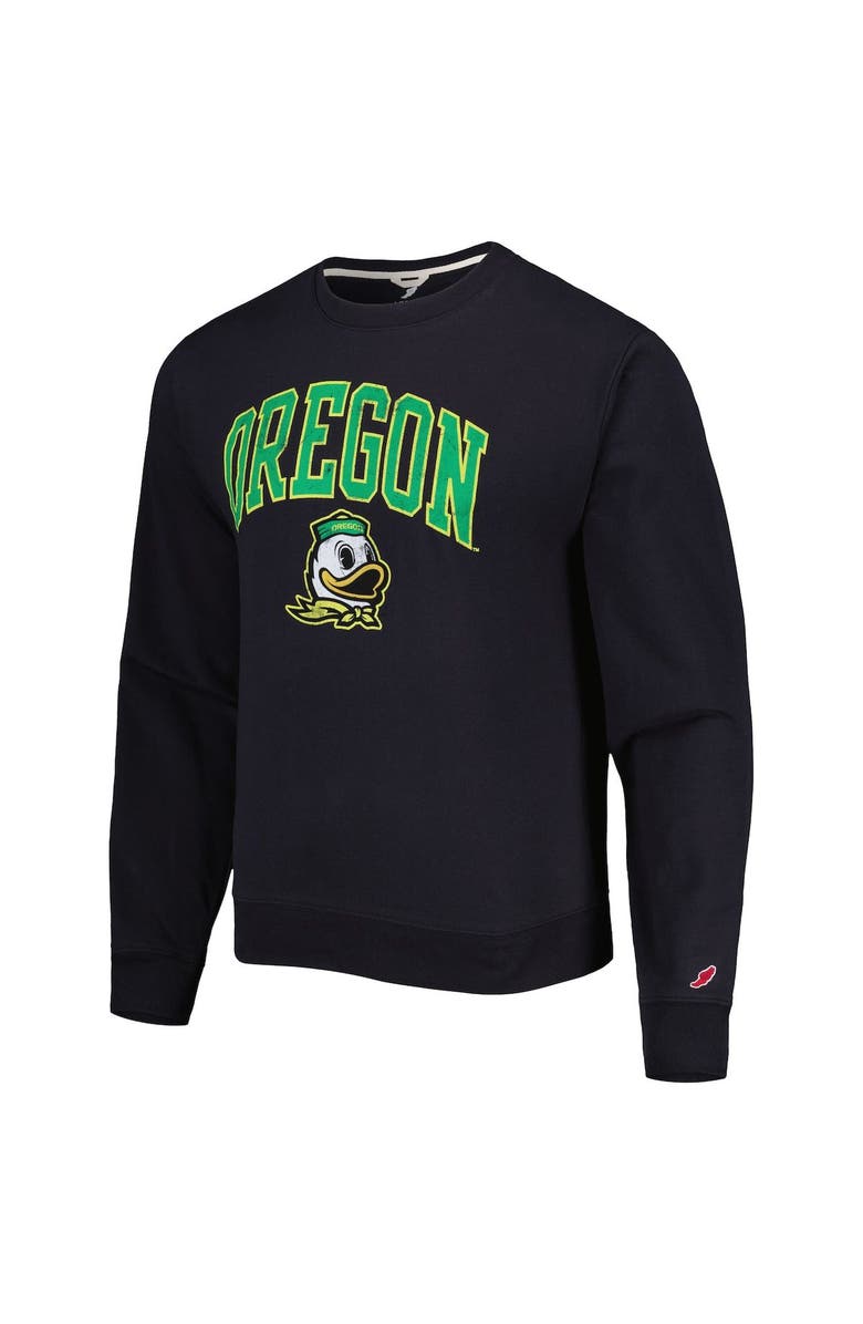 LEAGUE COLLEGIATE WEAR Men's League Collegiate Wear Black Oregon Ducks 1965 Arch Essential Lightweight Pullover Sweatshirt, Alternate, color,