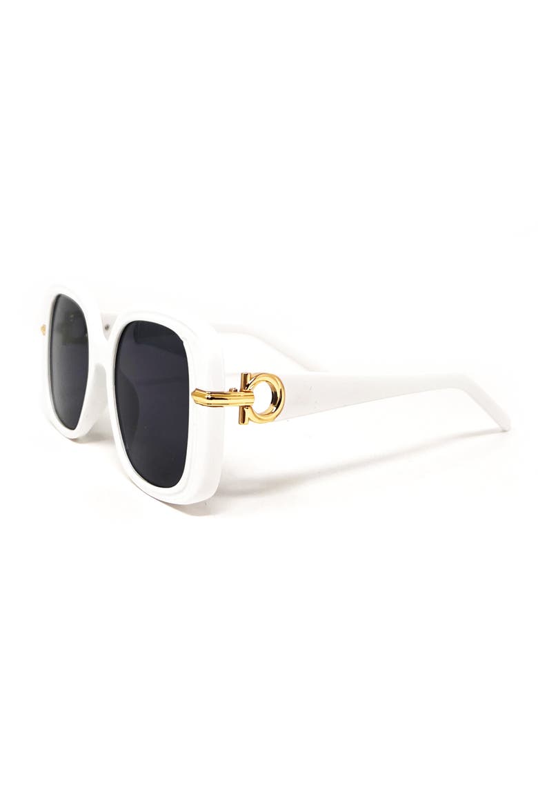 The Royale Sunglasses, Alternate, color, White
