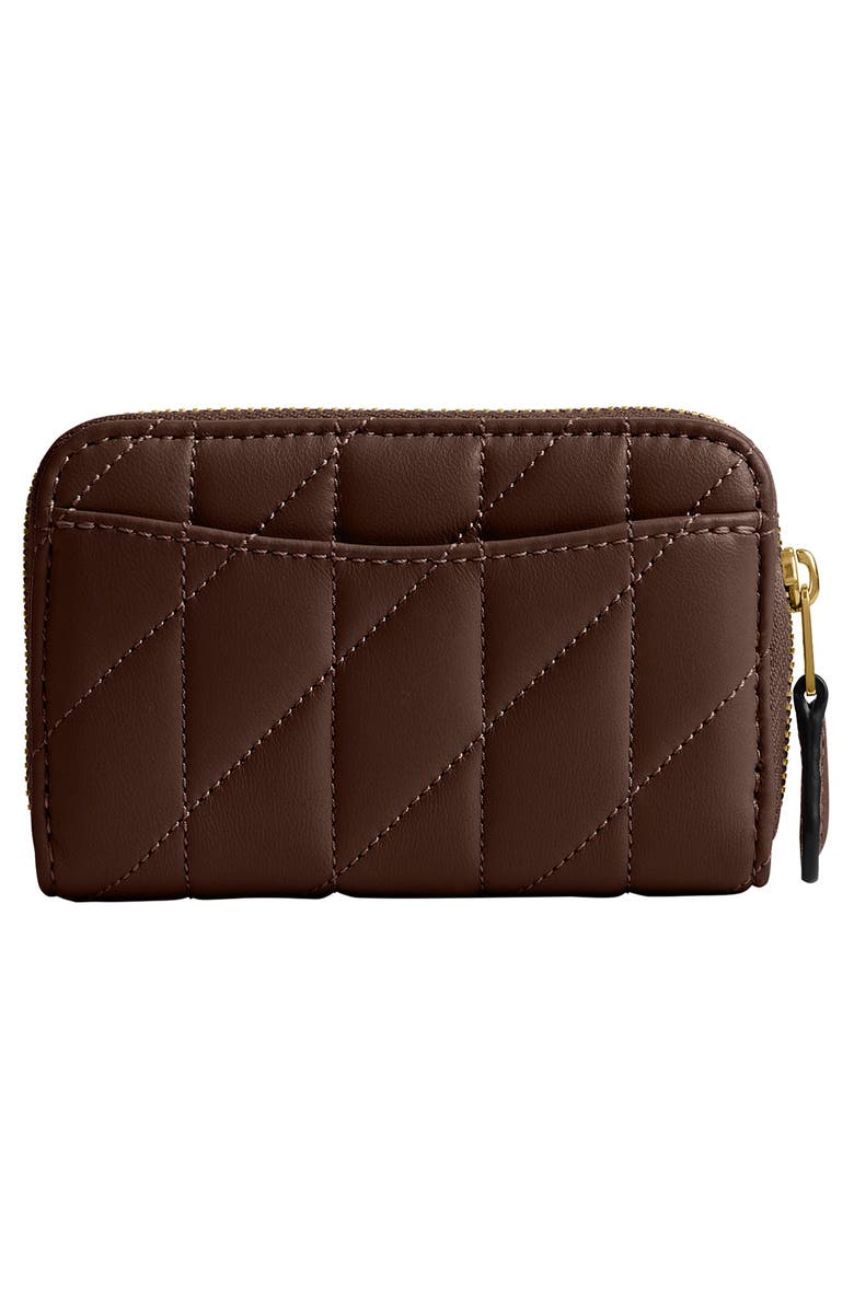 COACH Essential Pillow Quilted Leather Card Case, Alternate, color, Maple