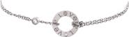 Pre-Owned Cartier 2 Diamonds Love Bracelet 18K White Gold with Diamonds