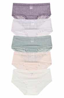 NORDSTROM RACK Assorted 5-Pack Lace Hipster Briefs