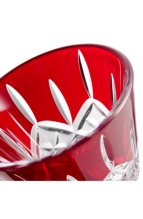 Waterford Lismore Red Crystal Votive In Red