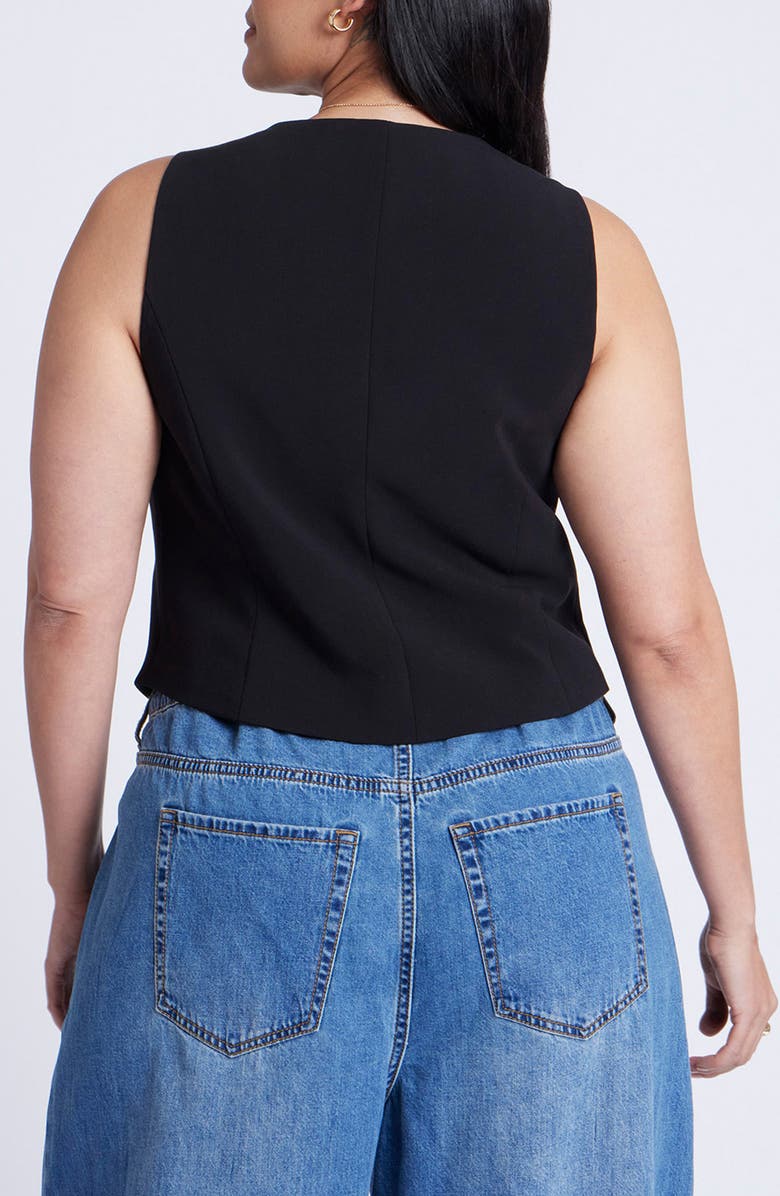 ELOQUII The 365 Button Front Vest, Alternate, color, 