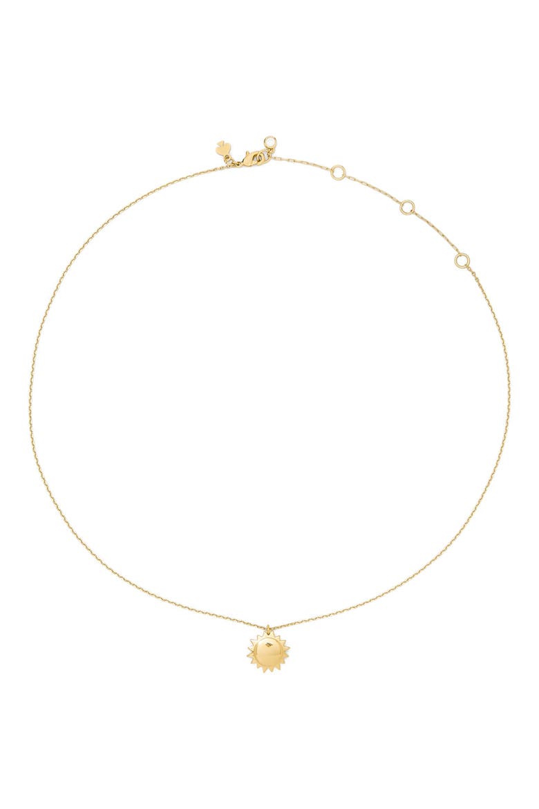 you are my sunshine pendant necklace, Alternate, color, CLEAR/ GOLD.