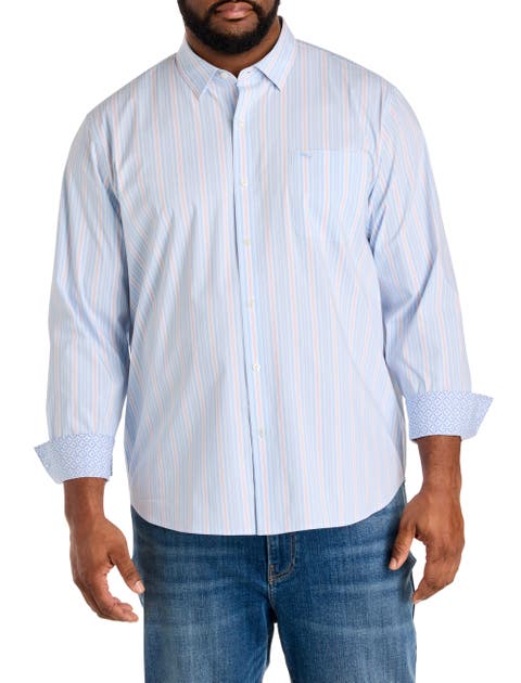 Big & Tall Sarasota Stretch Striped Sport Shirt