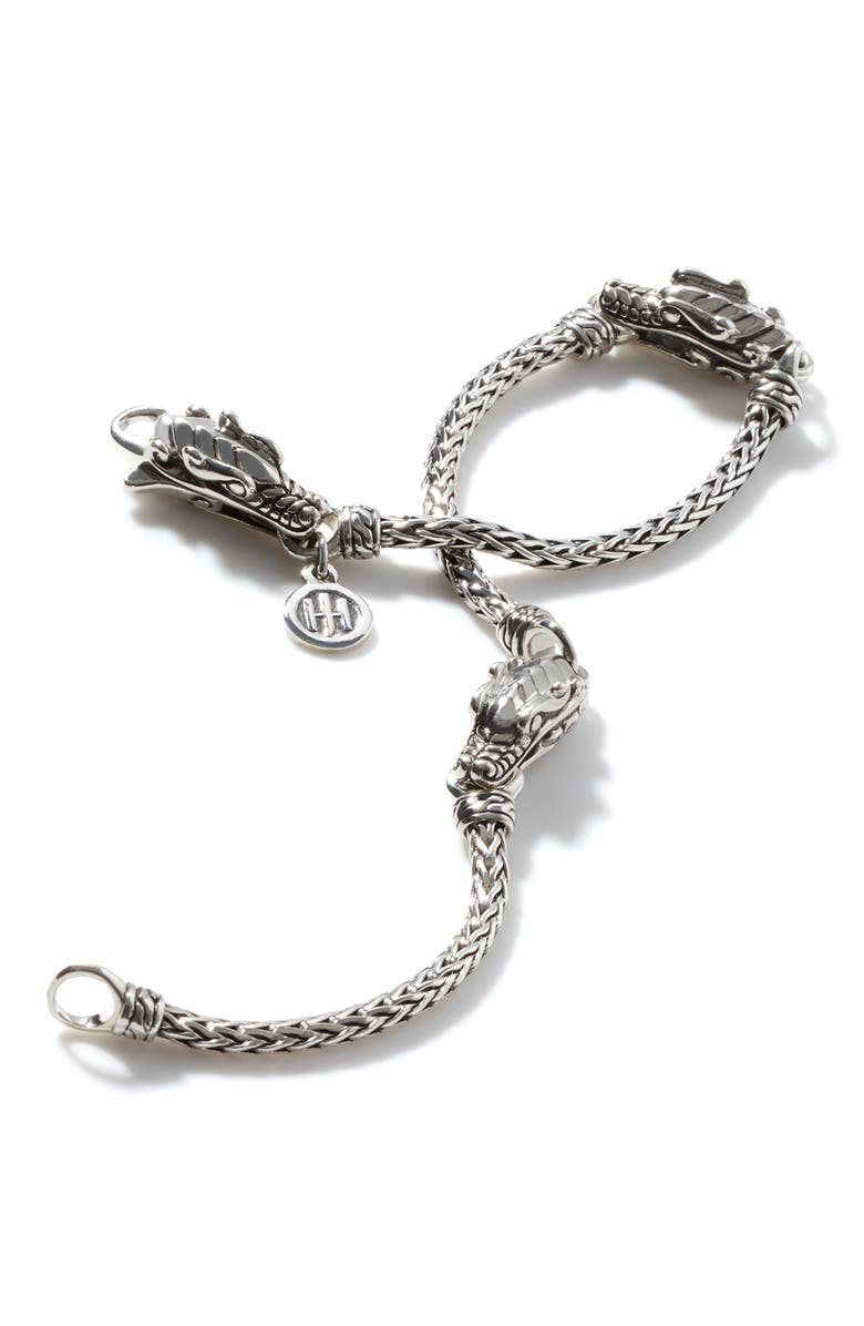 John Hardy Legends Naga Triple Station Bracelet, Alternate, color, Silver