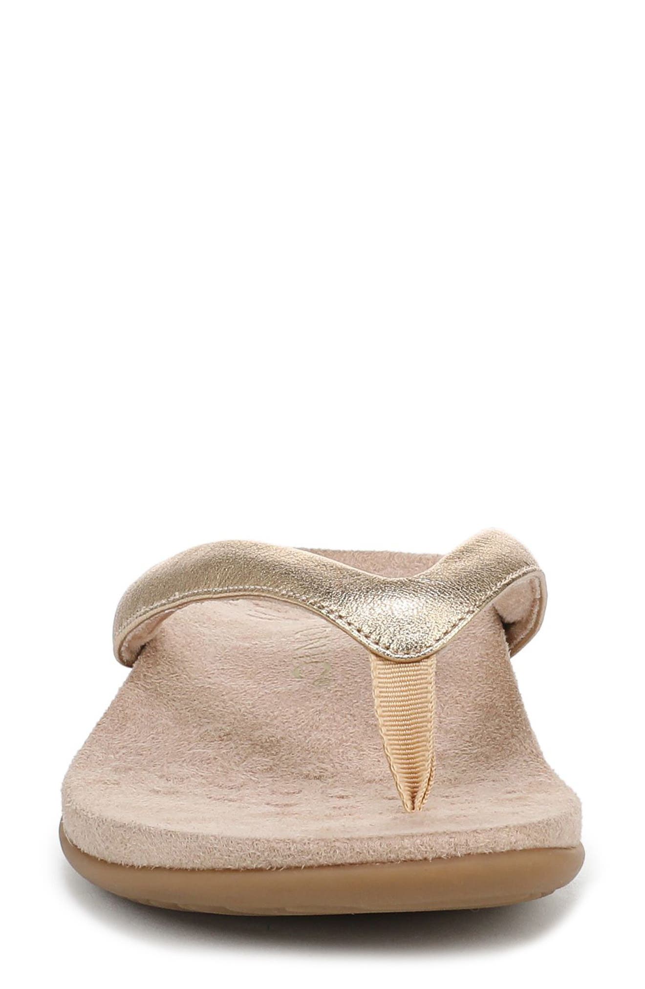 Vionic Dillon Flip Flop, Alternate, color, Gold