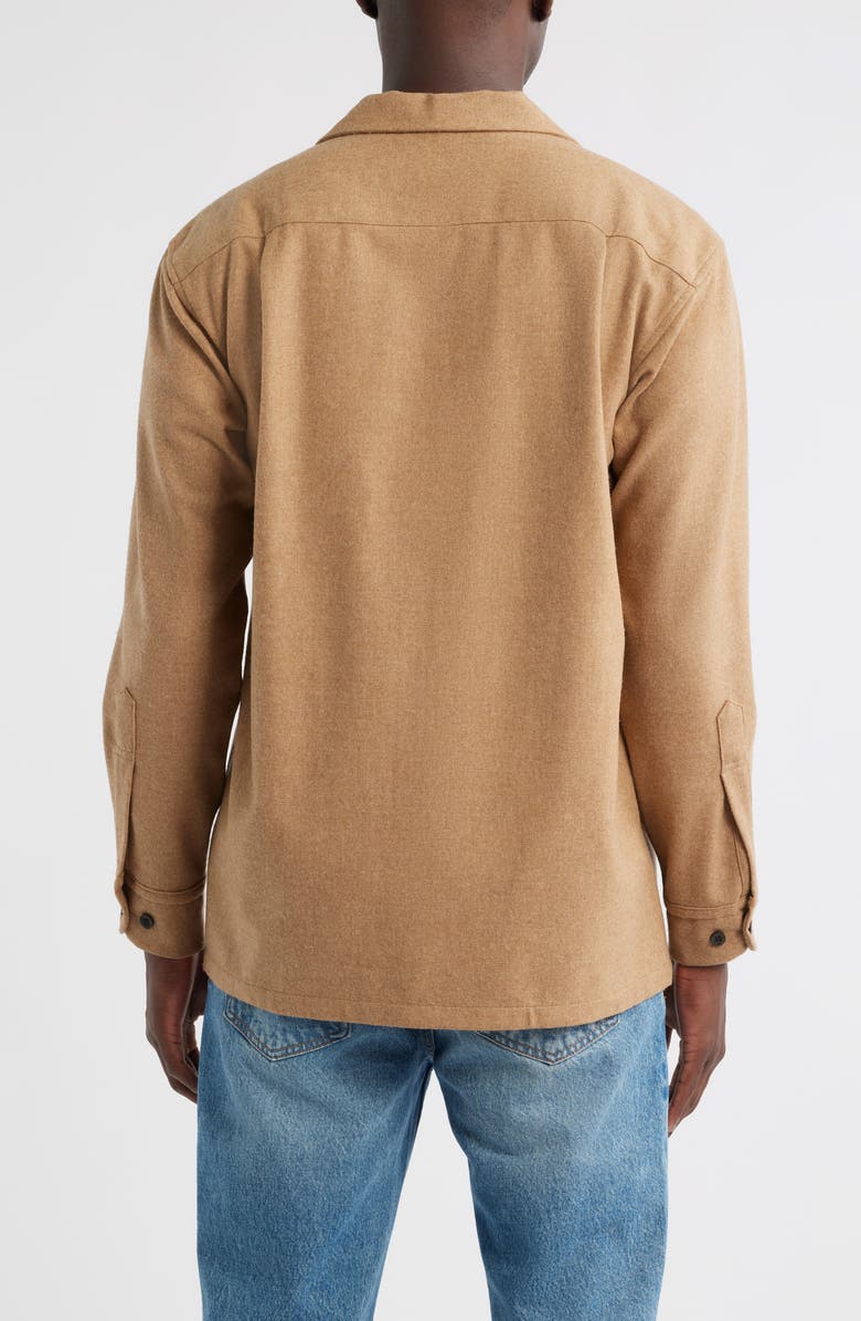 Pendleton Board Wool Flannel Button-Up Shirt, Alternate, color, Tan Mix