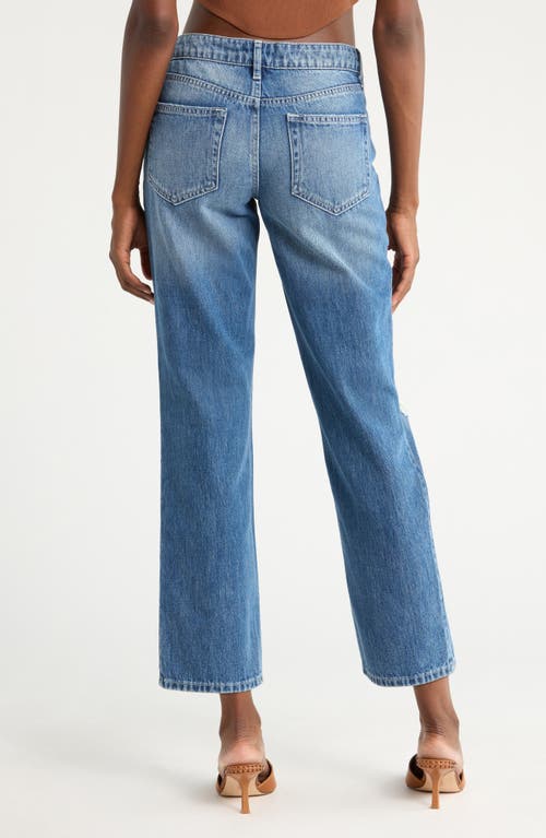 L Agence Nevia Low-rise Distressed Straight Jeans In Brown