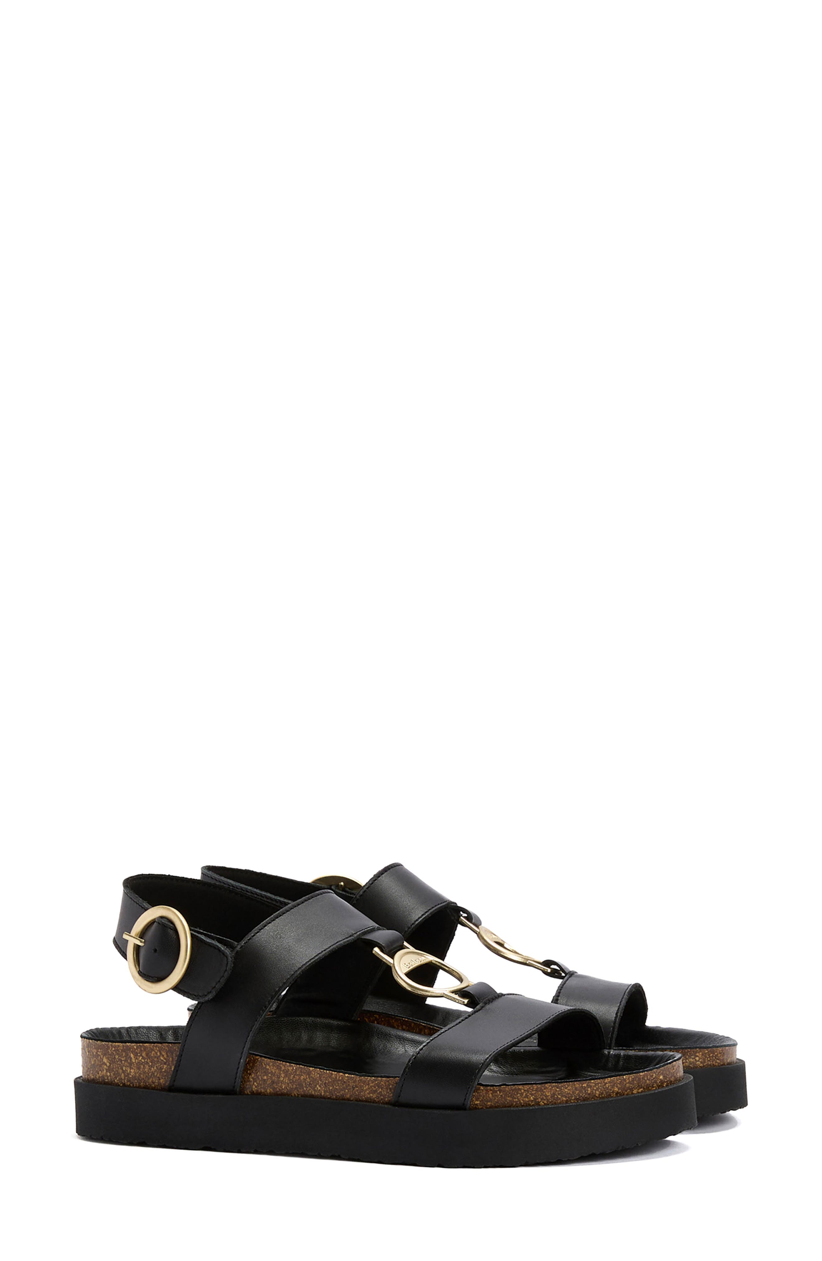 Barbour Gwen Slingback Sandal, Main, color, Black