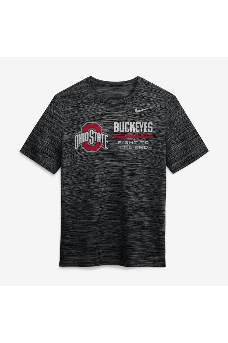Men's Nike Black Ohio State Buckeyes Sideline Velocity Dri-FIT T-Shirt, Alternate, color, Black