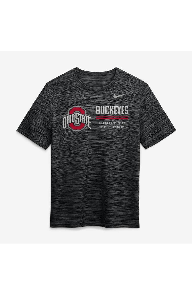 Nike Men's Nike Black Ohio State Buckeyes Sideline Velocity Dri-FIT T-Shirt, Alternate, color, Black