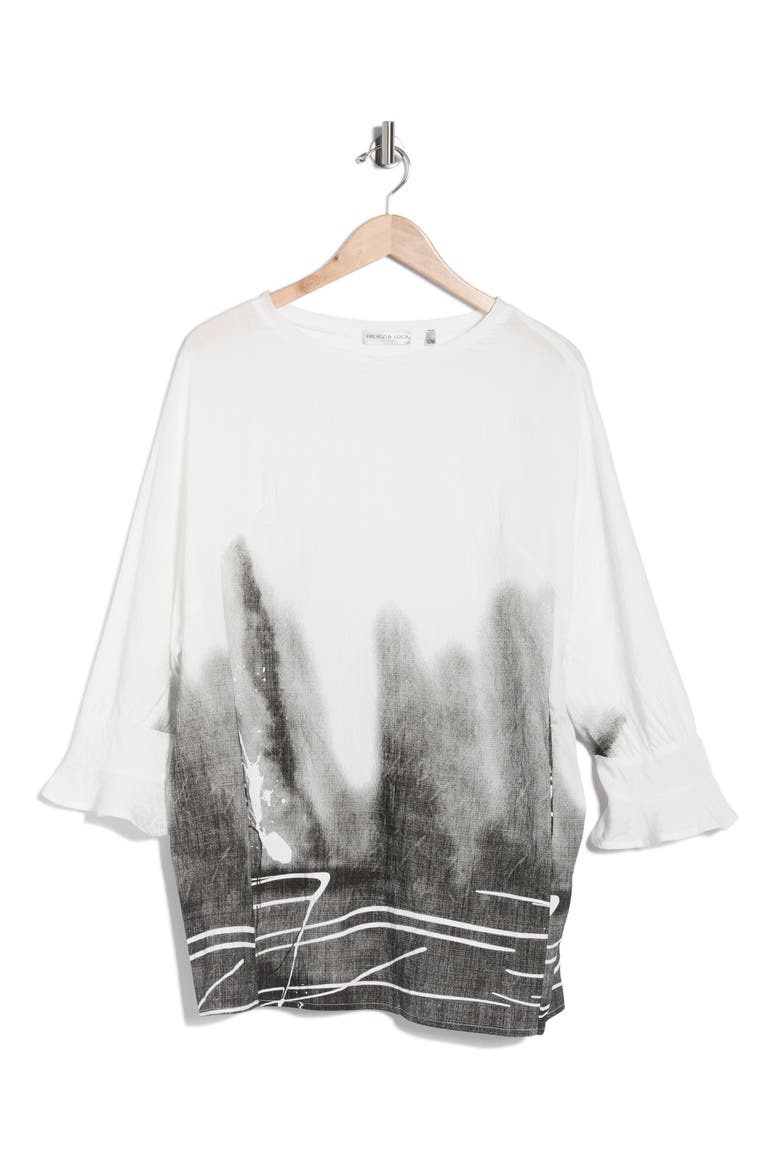 Placement Print Tunic, Alternate, color, WHITE