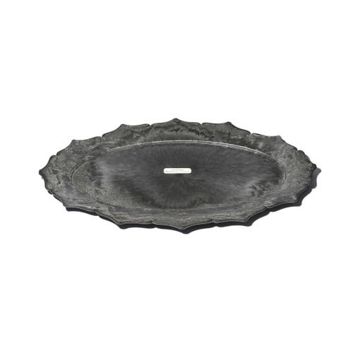 Puebco Decoration Tray In Grey Oval