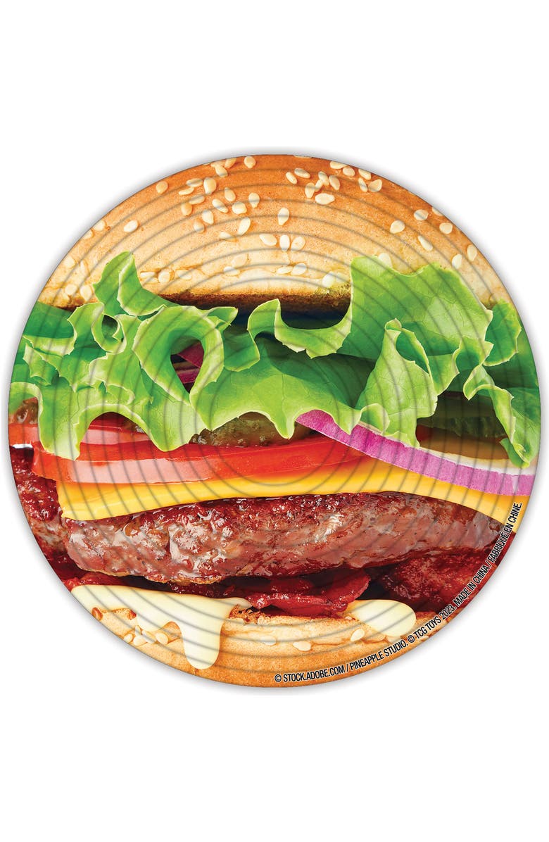 Spin Flip Burger & Fries 14 Rings 2In1 Doublesided Puzzle, Alternate, color, 