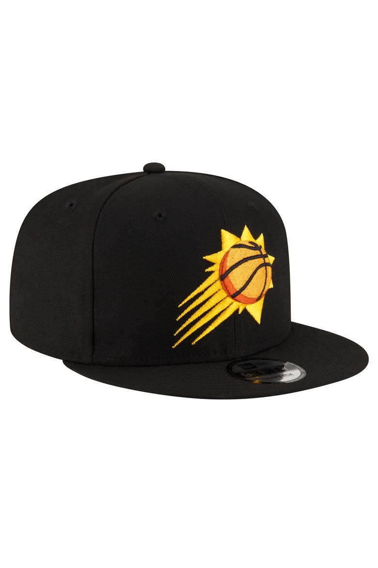Men's New Era Black Phoenix Suns 9FIFTY Snapback Hat, Alternate, color, Black