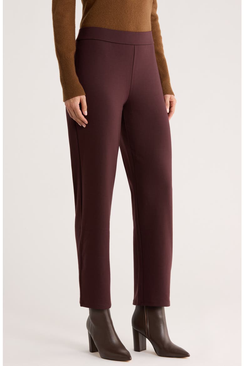 Double Knit Lantern Ankle Pants, Alternate, color, CASSIS