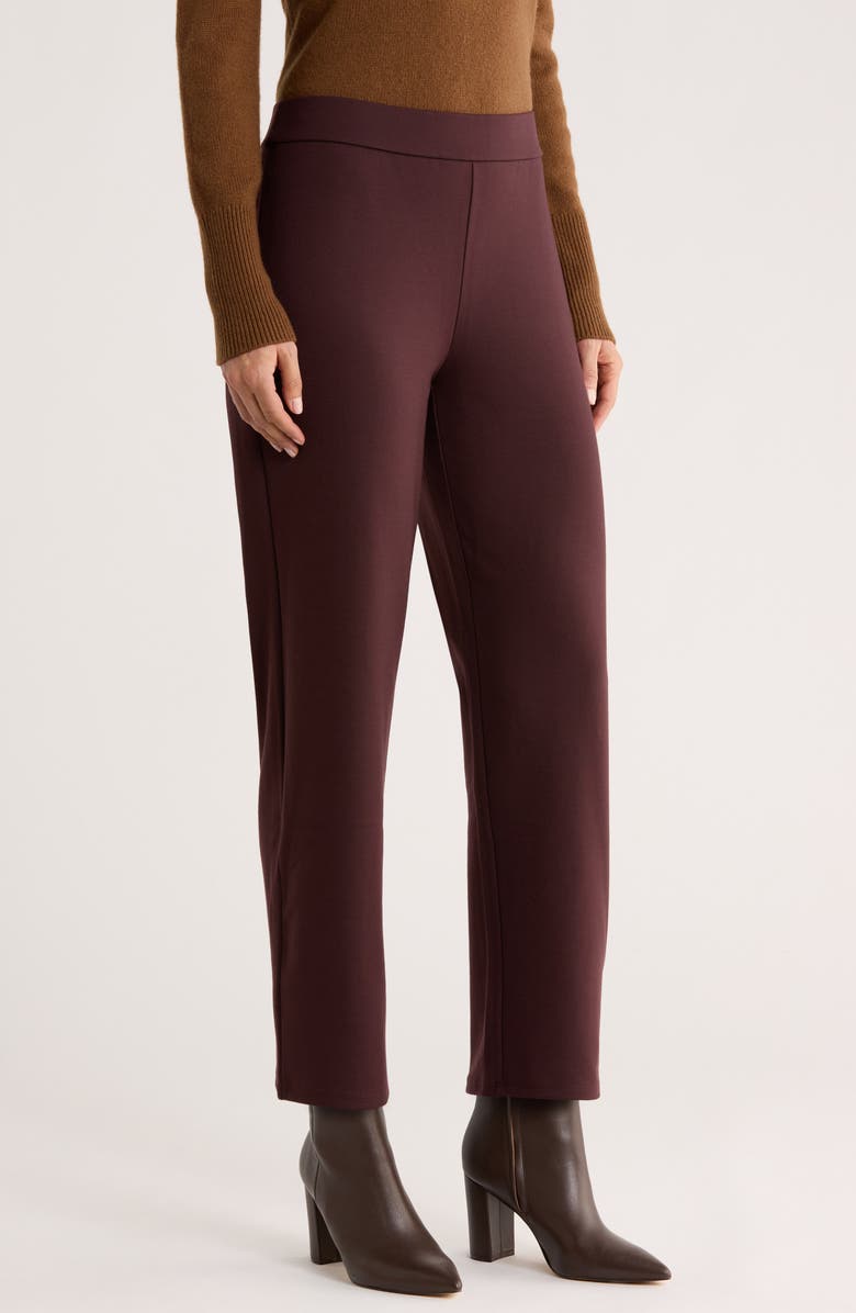 Eileen Fisher Double Knit Lantern Ankle Pants, Alternate, color, Cassis