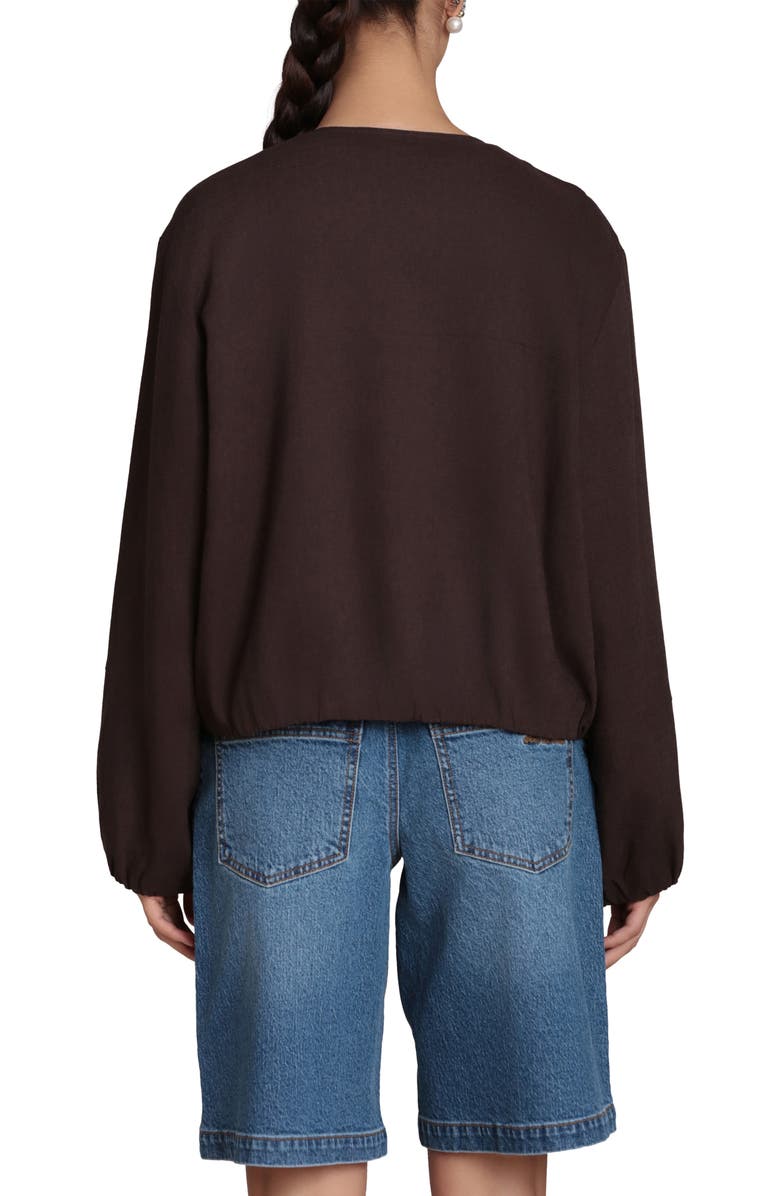 Bagatelle Bubble Sleeve Full Zip Jacket, Alternate, color, Chocolate