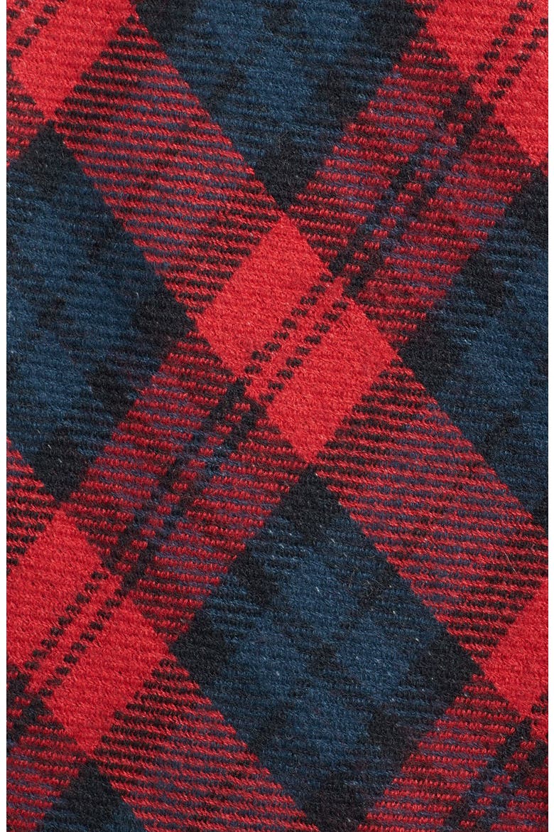 'Double Plaid' Reversible Ruana, Alternate, color, BLACK/ RED