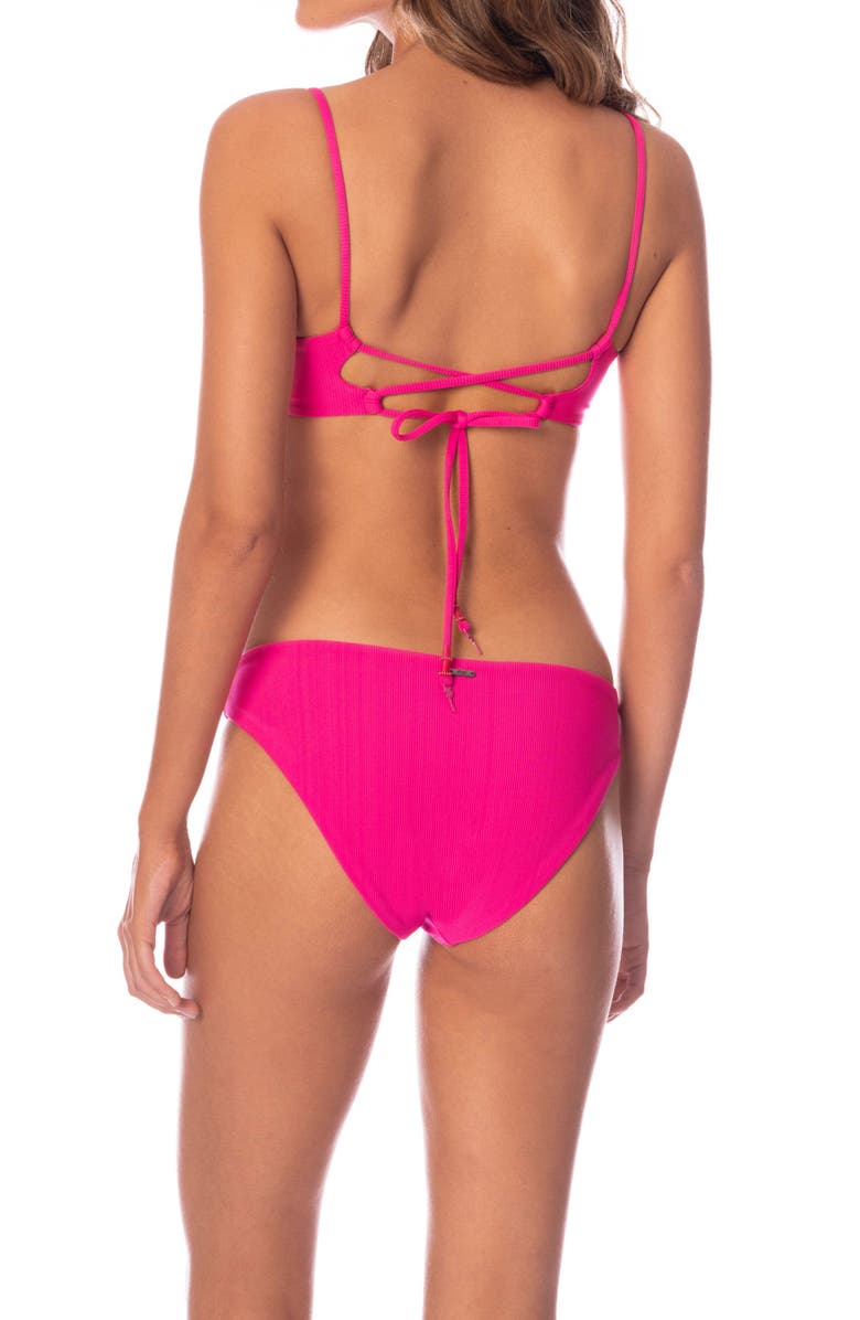 Maaji Hot Magenta Adhara Reversible Bikini Top, Alternate, color, Pink