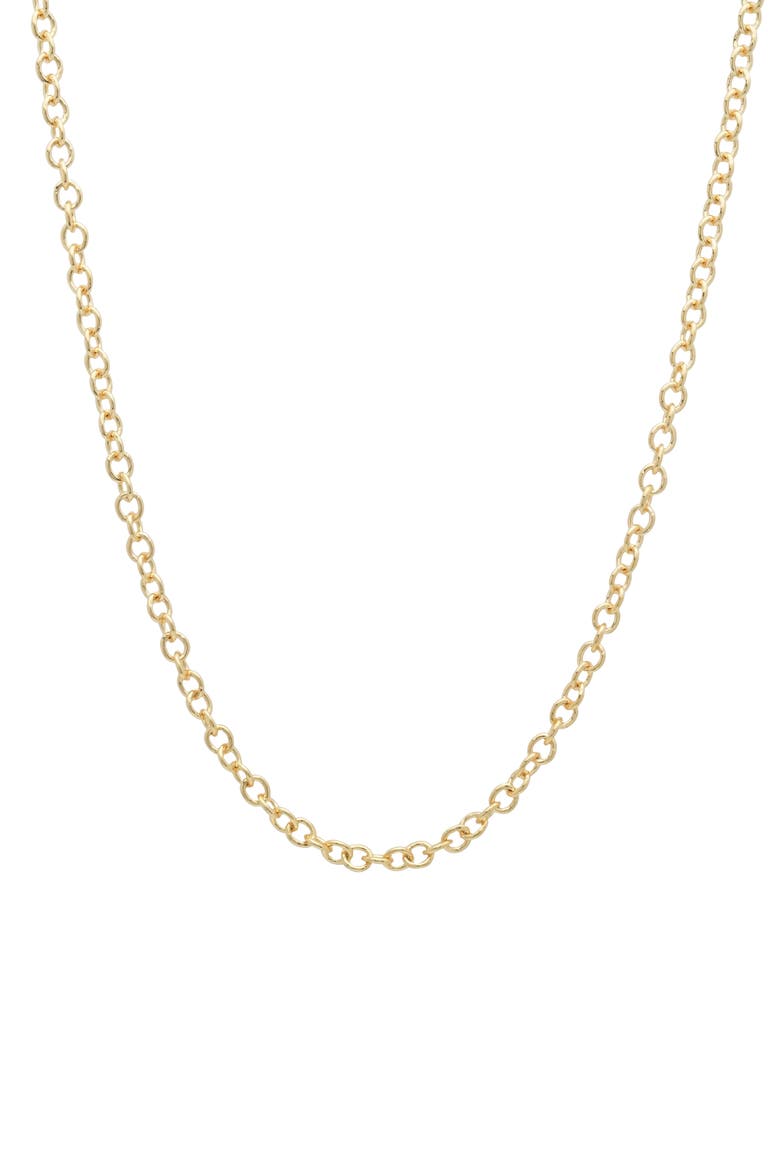 Gold Rollo Chain Necklace, Main, color, YELLOW