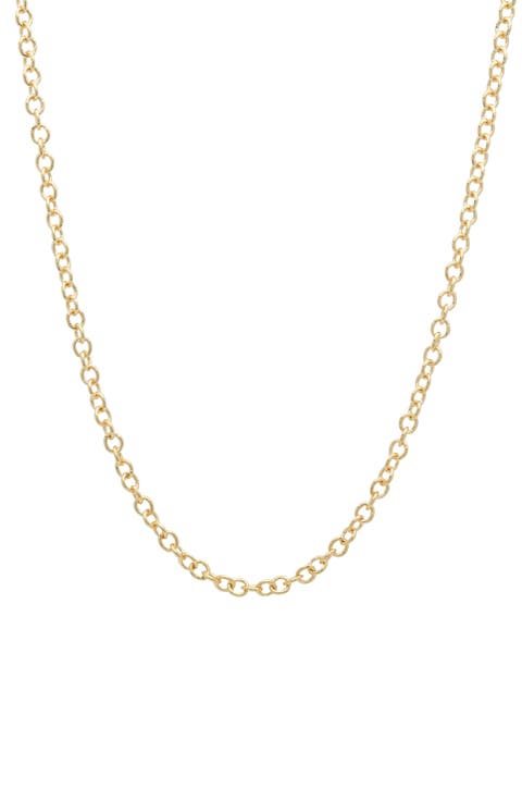 Gold Rollo Chain Necklace