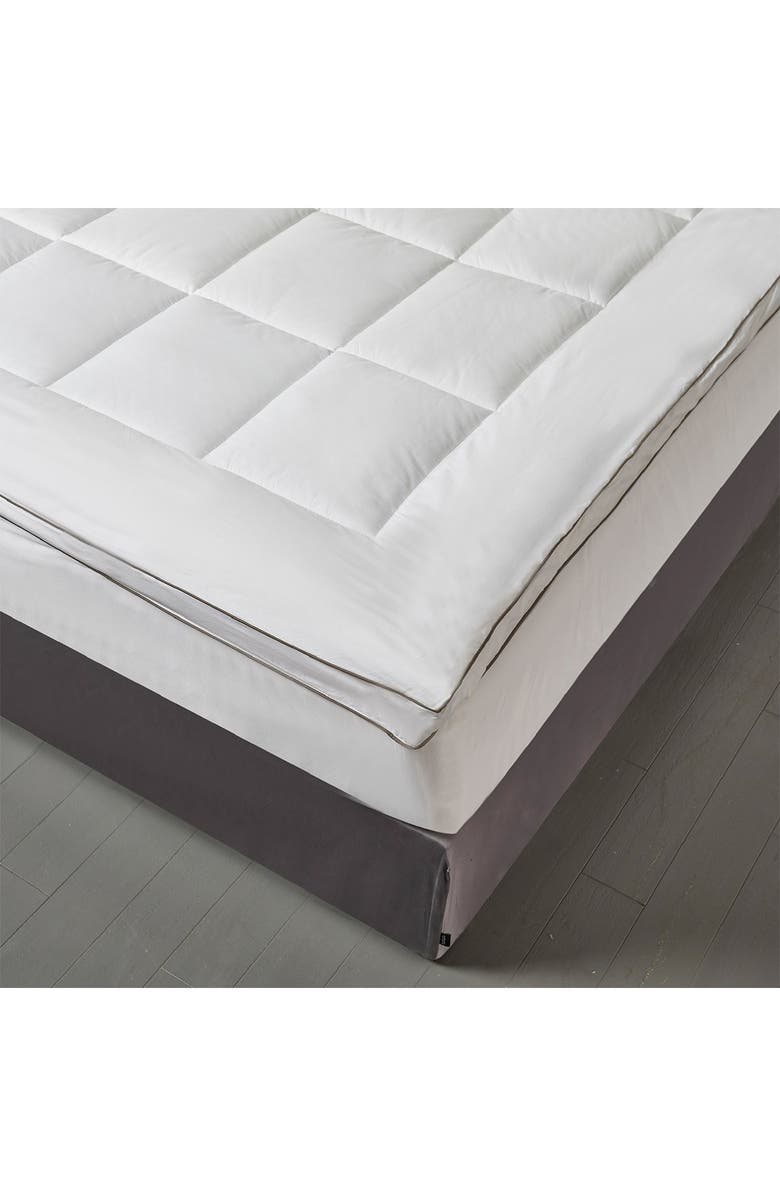 BLUE RIDGE HOME FASHIONS Scott Living 225-Thread Count Mattress Topper - Full - White, Alternate, color,