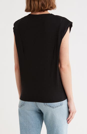 Tie Front Sleeveless Knit Top