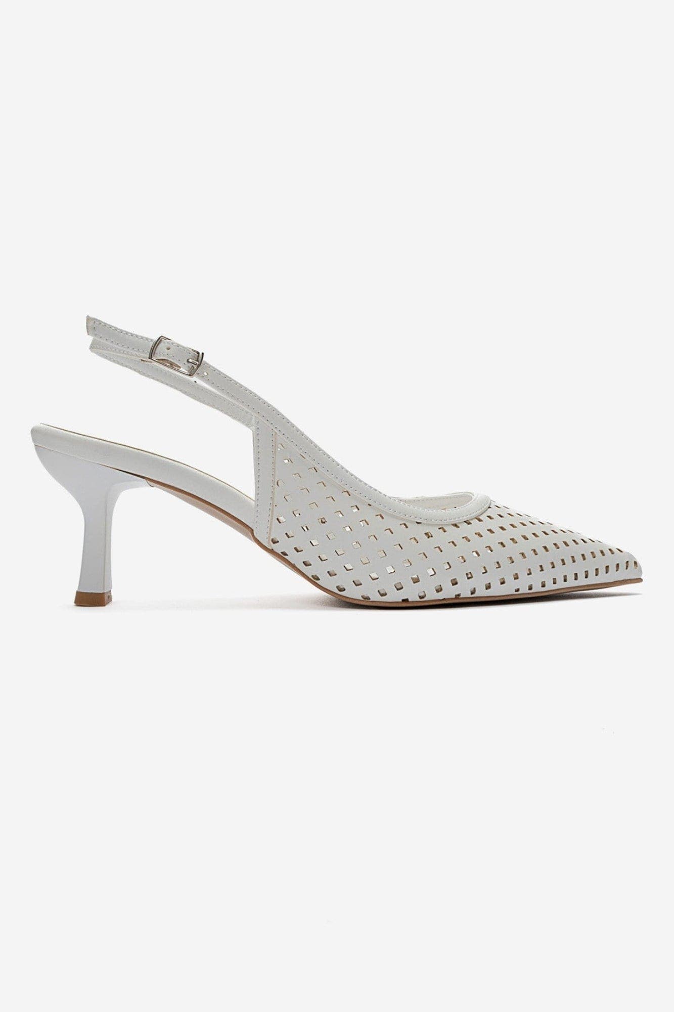 Uvien Stiletto Slingback Pump, Alternate, color, White