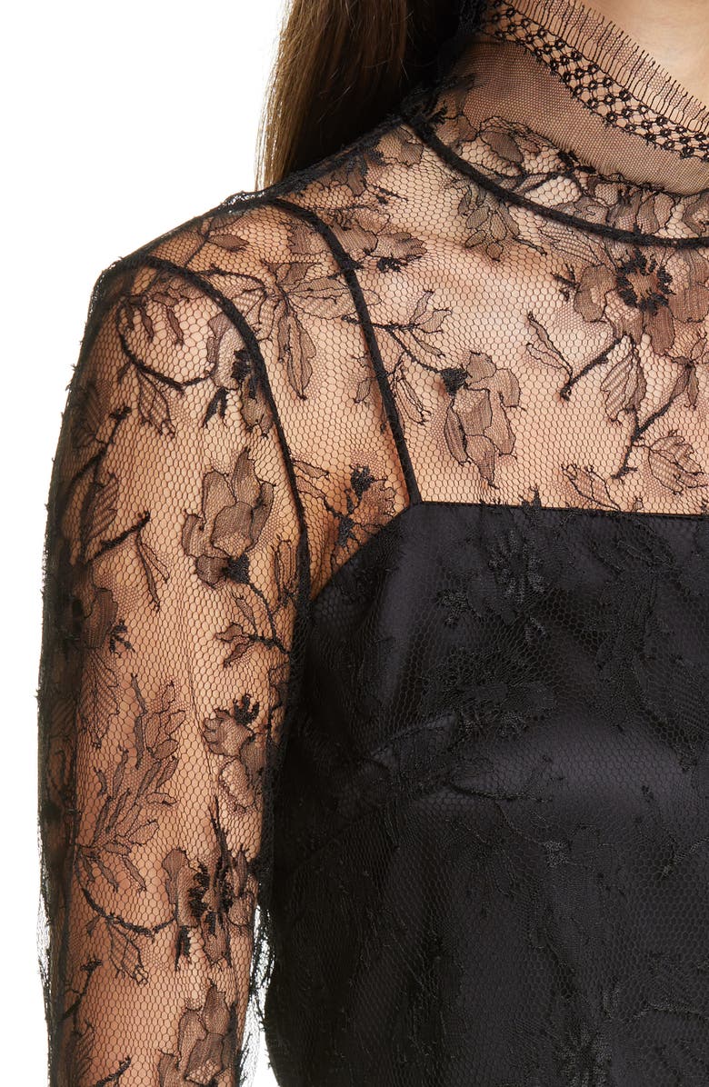 Adam Lippes Layered Chantilly Lace Blouse, Alternate, color, 